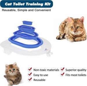 Cat Toilet Training Kit, Plastic Sand Box Mat Trainer Toilet Cleaning Hygienic Pet Supply - Image 4
